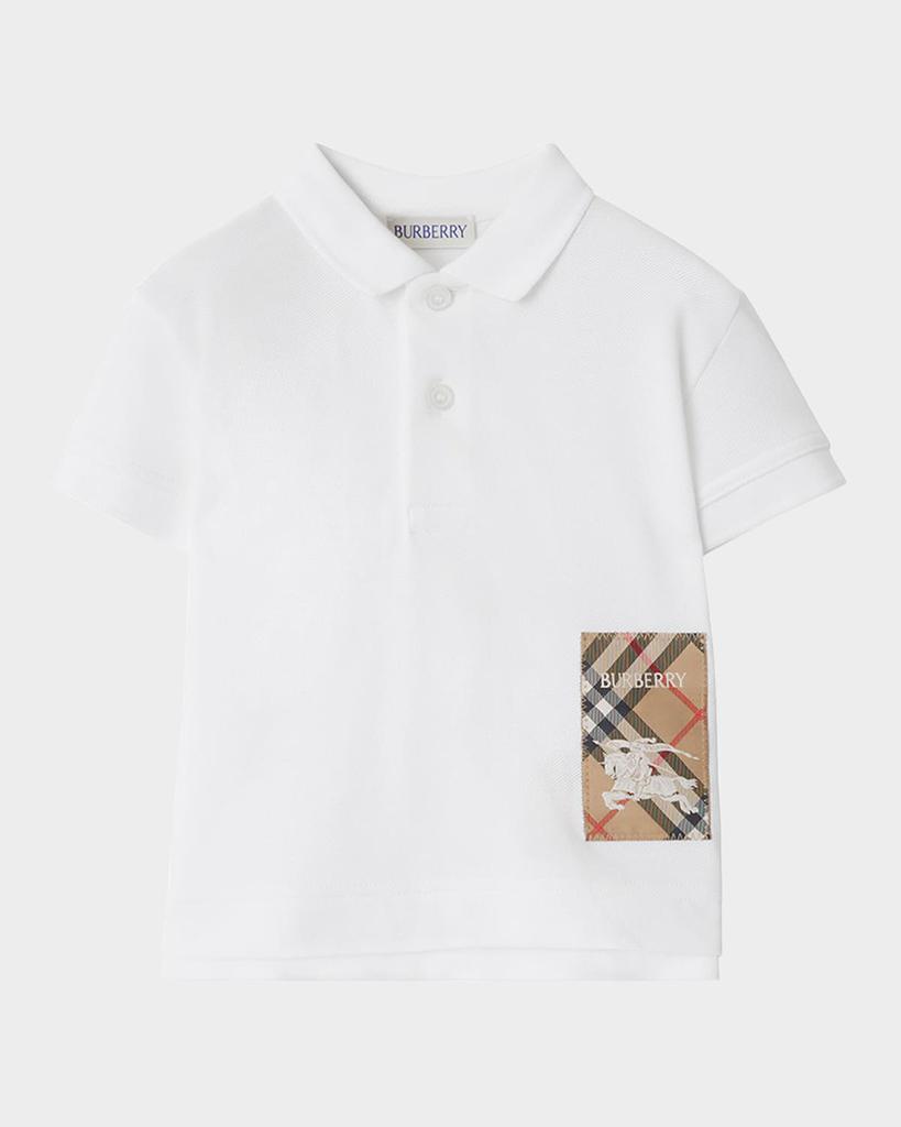 Burberry Boy's Johane EKD Logo-Patch Polo Shirt, Size 6M-2