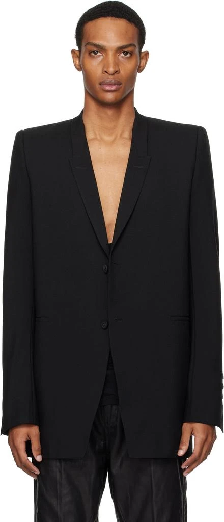 Rick Owens Black Concordians Dirt Tailored LS Blazer 1