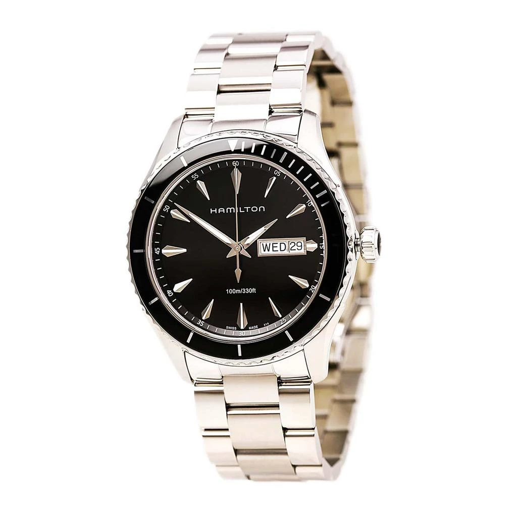 Hamilton Hamilton H37511131 Men's Jazzmaster Seaview Black Dial Steel Bracelet Watch 5