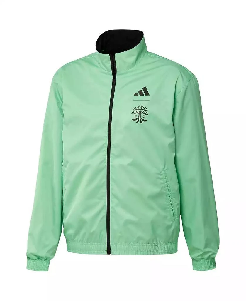 Adidas Men's Black and Green Austin FC 2023 On-Field Anthem Full-Zip Reversible Team Jacket 5