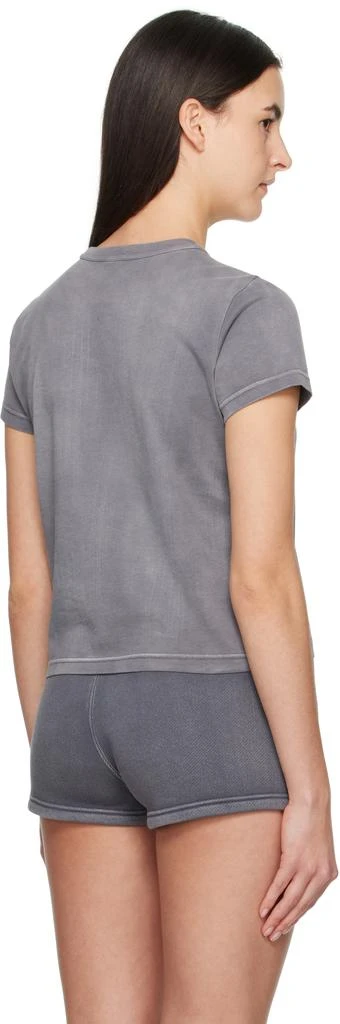 Alexander Wang Gray Puff Logo Shrunken T-shirt 3
