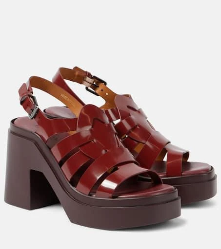 Clergerie Nindy leather platform sandals 1
