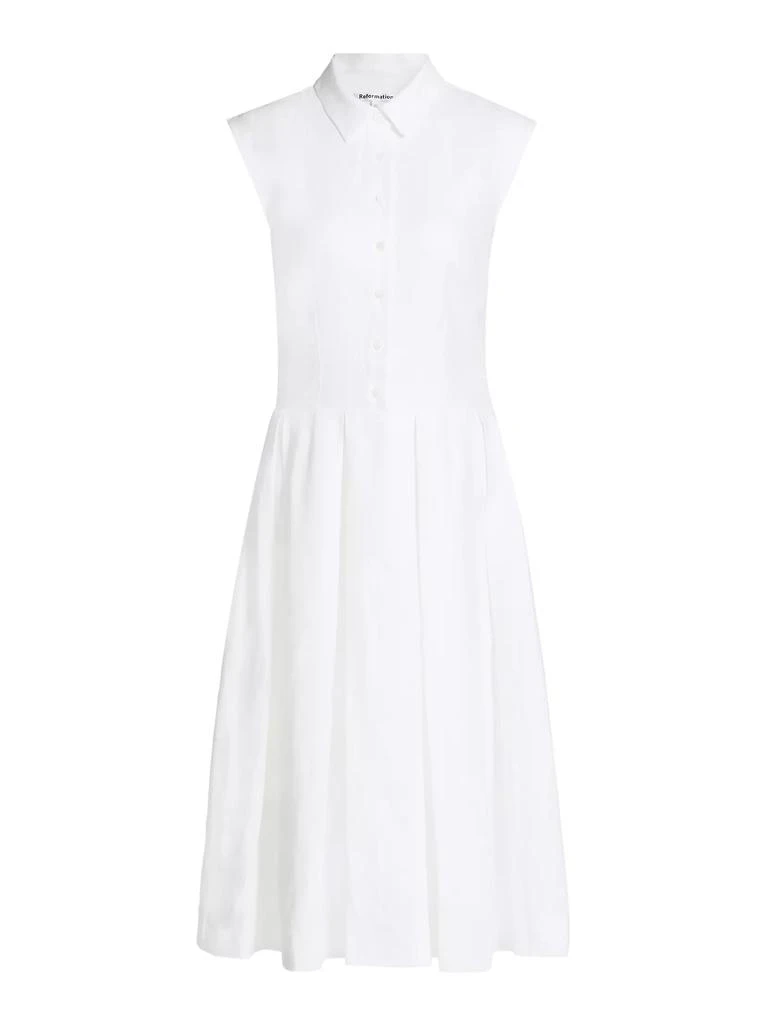 Reformation Prim Linen Midi-Shirtdress 1