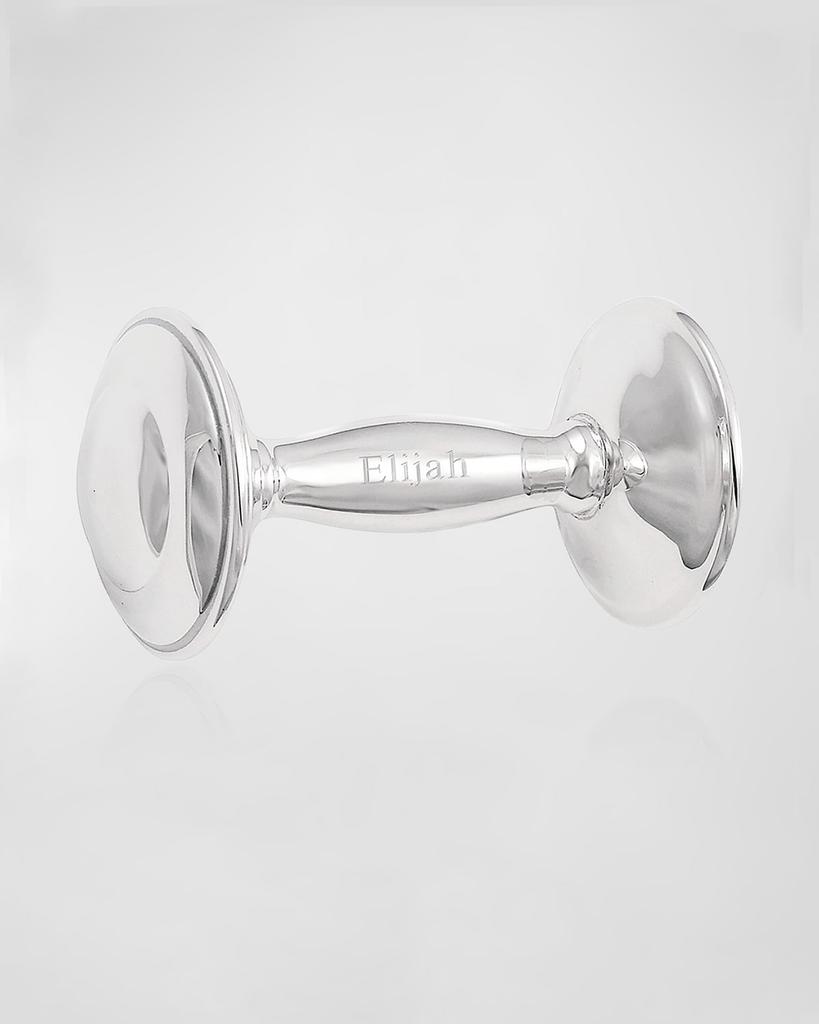 Cunill America Personalized Rattle Sterling Silver Barbell