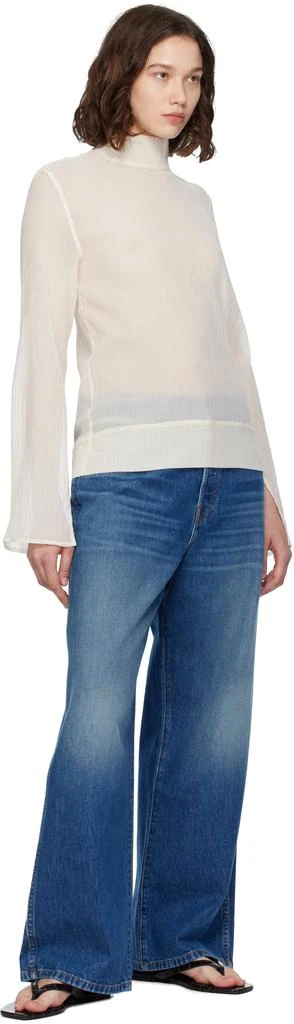 Totême Off-White Slit Sleeve Blouse 4