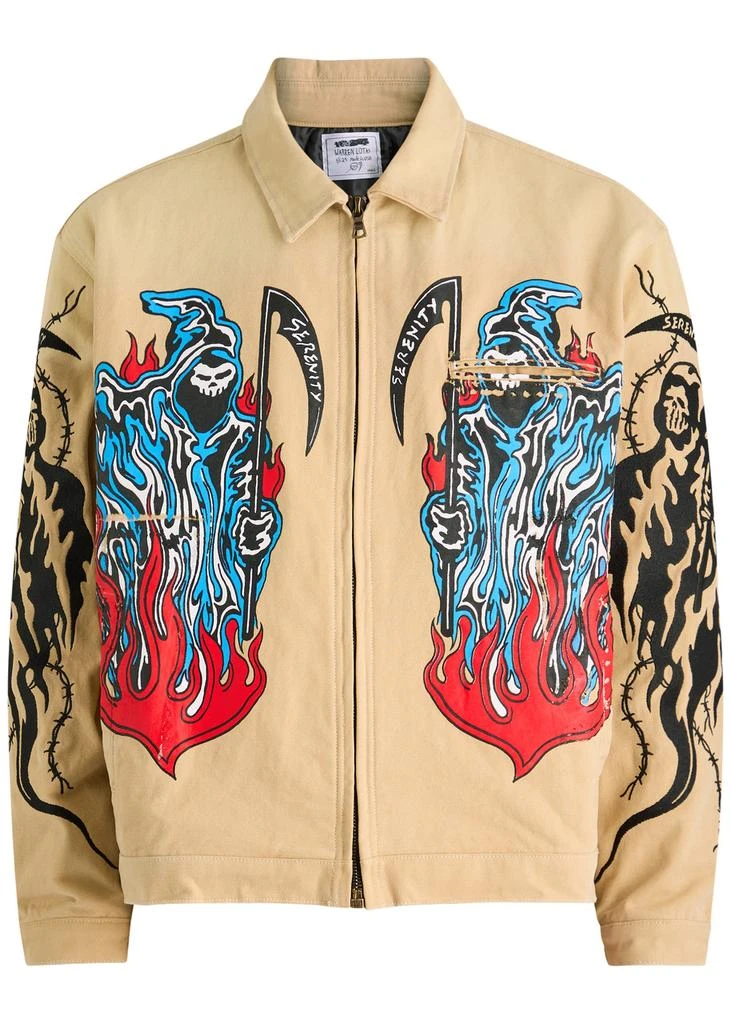 Warren Lotas Garage Printed Work canvas jacket 1