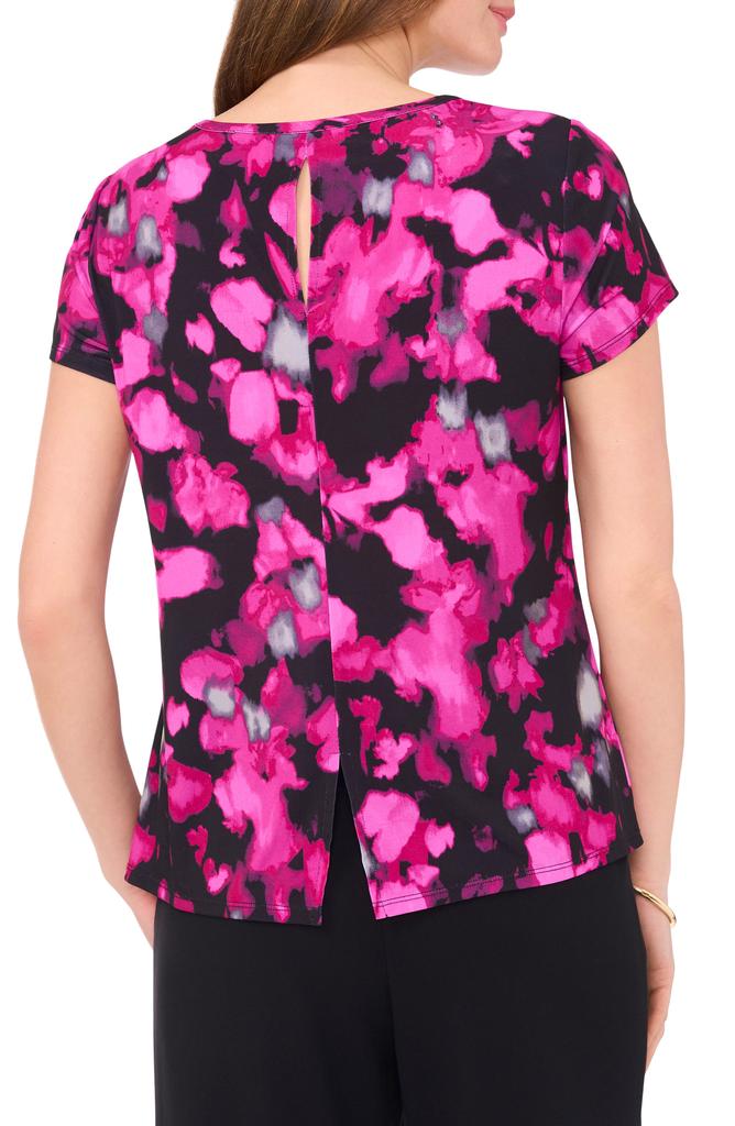 Vince Camuto Abstract Floral Print T-Shirt