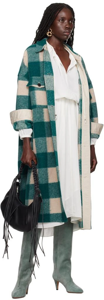 Isabel Marant Green & Beige Fontizi Coat 4