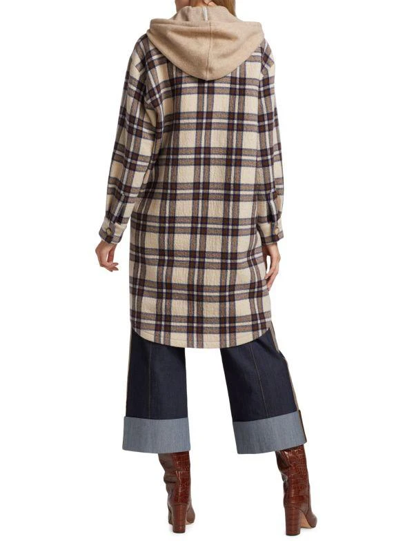 ba&sh Prago Wool-Blend Hooded Shacket 2