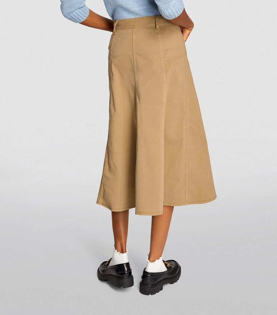 Ralph Lauren A-Line Button-Down Midi Skirt 4