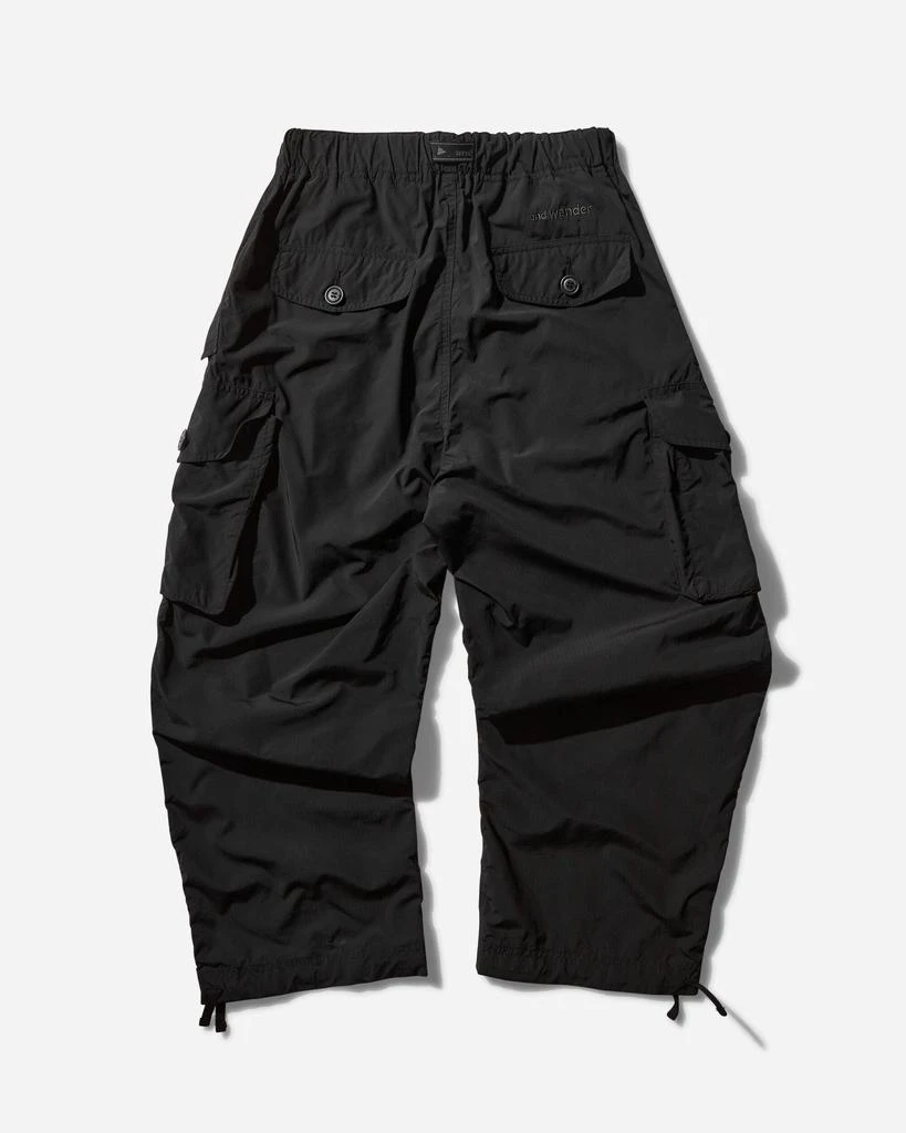 And Wander Men's Oversized Cargo Pants Black 2