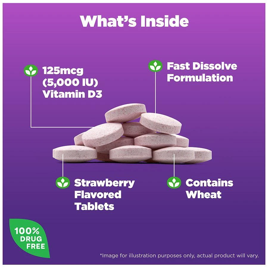 Natrol Vitamin D3 5,000 IU Fast Dissolve Strawberry 6