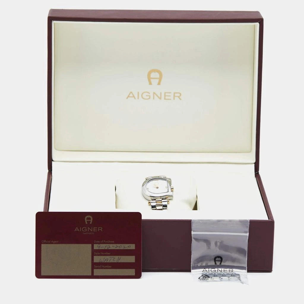 Aigner Aigner Mother of Pearl Two Tone Stainless Steel Arco A34200 Women's Wristwatch 25 mm 8