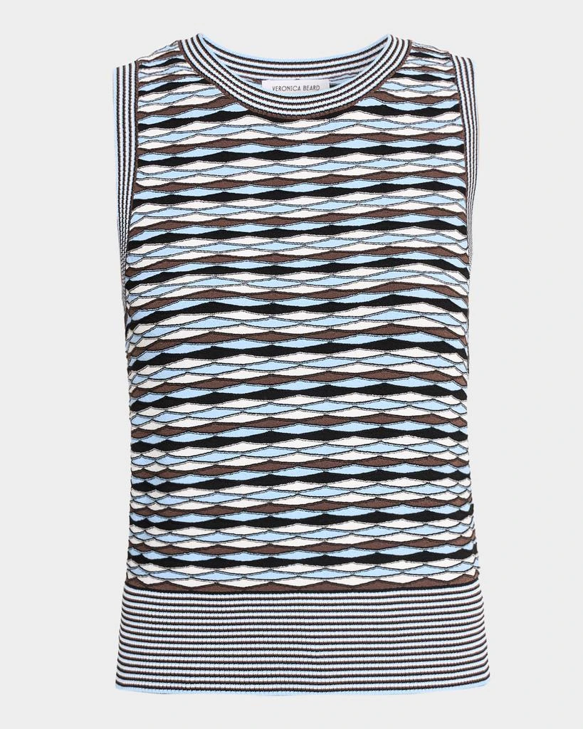 VERONICA BEARD Jerrel Diamond Jacquard-Knit Top