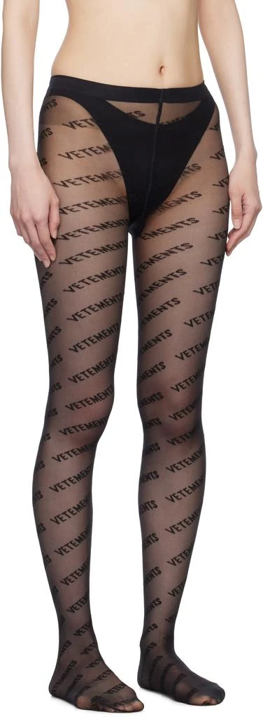 Vetements Black Wolford Edition Logo Tights 2
