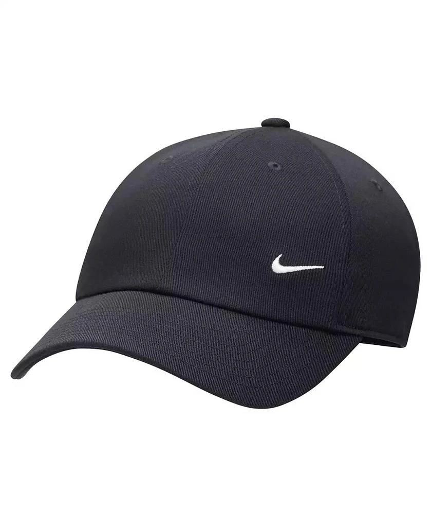 NIKE Men's and Women's Black Swoosh Club Performance Adjustable Hat 1