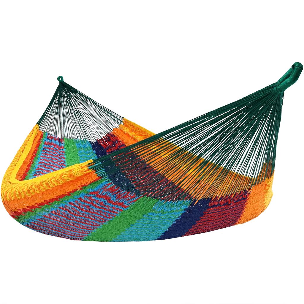 Sunnydaze Heavy-Duty Handwoven XXL Mayan Family Hammock with Thick Cord - 880 lb Weight Capacity