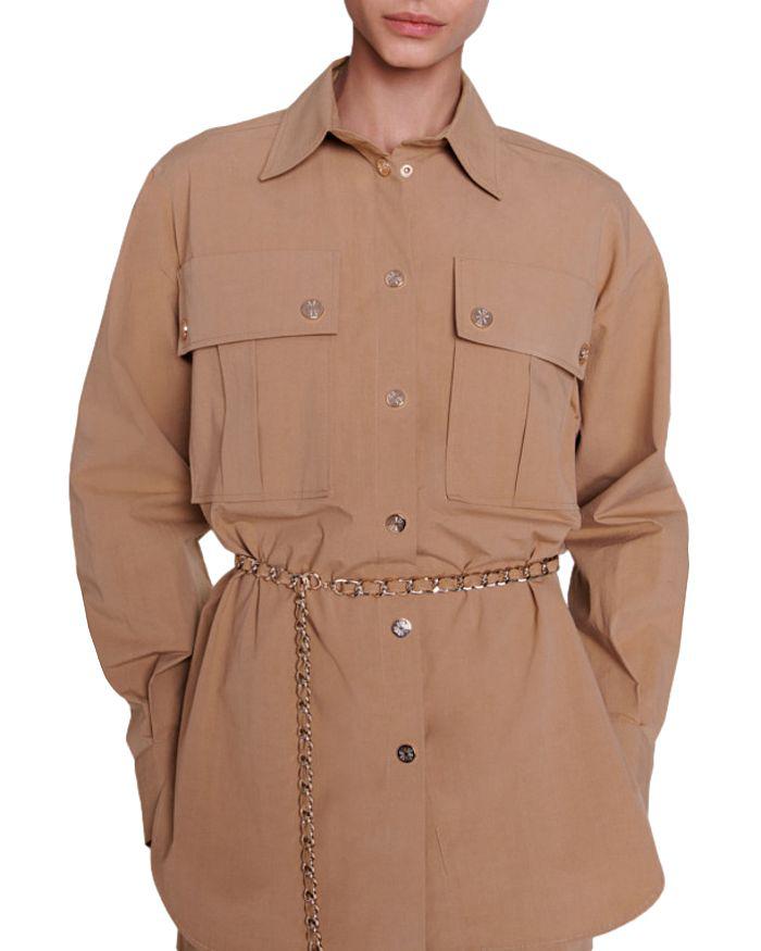 Maje Cipekkan Belted Shirt