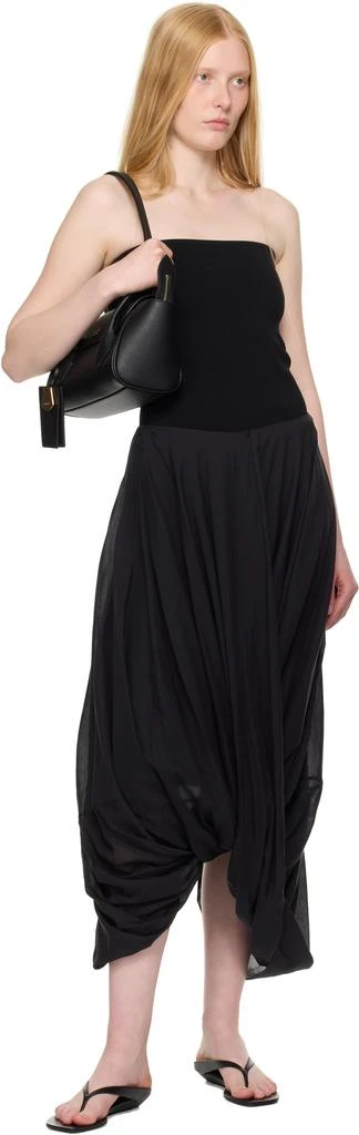 Totême Black Cocoon Maxi Skirt 4