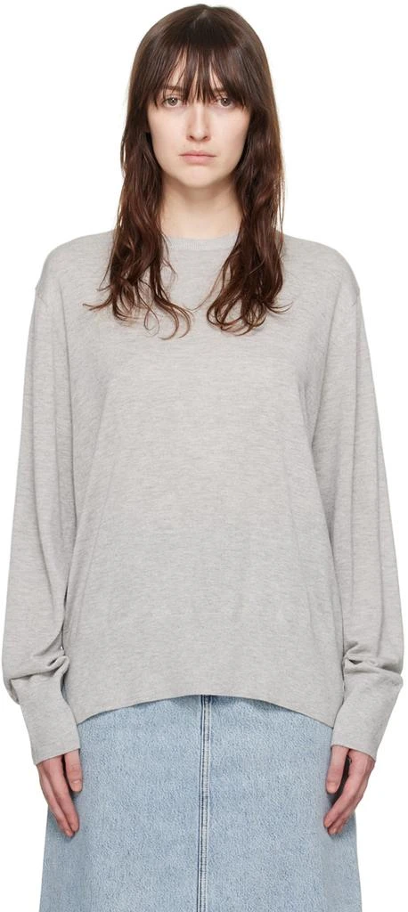 Totême Gray Crewneck Sweater 1