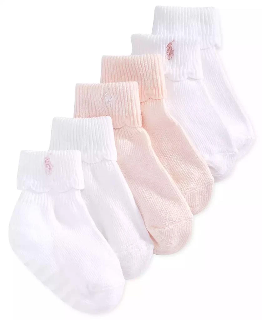 Polo Ralph Lauren Ralph Lauren Baby Girls Low Cut Logo Socks, Pack of 3 1