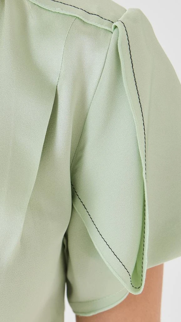 Victoria Beckham Gathered V-Neck Midi Dress 5