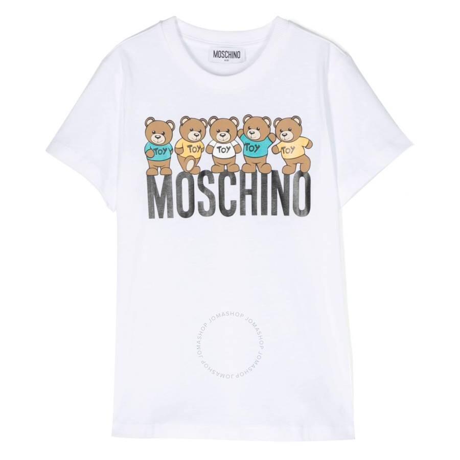Moschino Kids Multi-Teddy Bears Cotton Logo T-Shirt