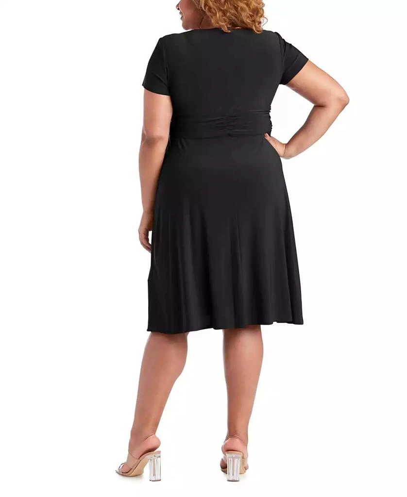 R & M Richards Plus Size Cascade Dress 2