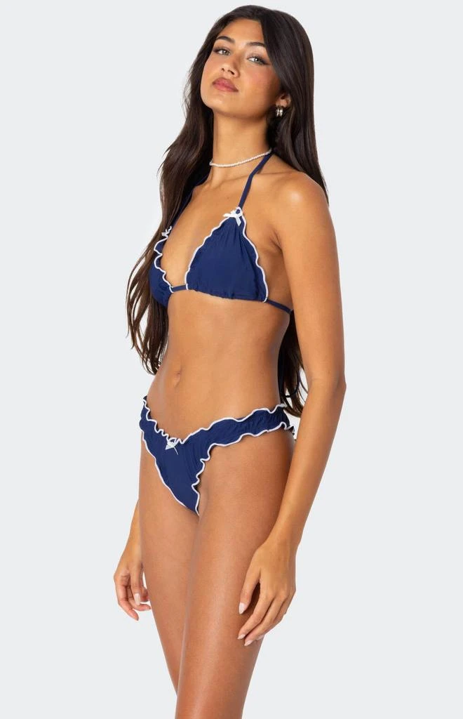 Edikted Golden Ruffle Edge Triangle Bikini Top 3
