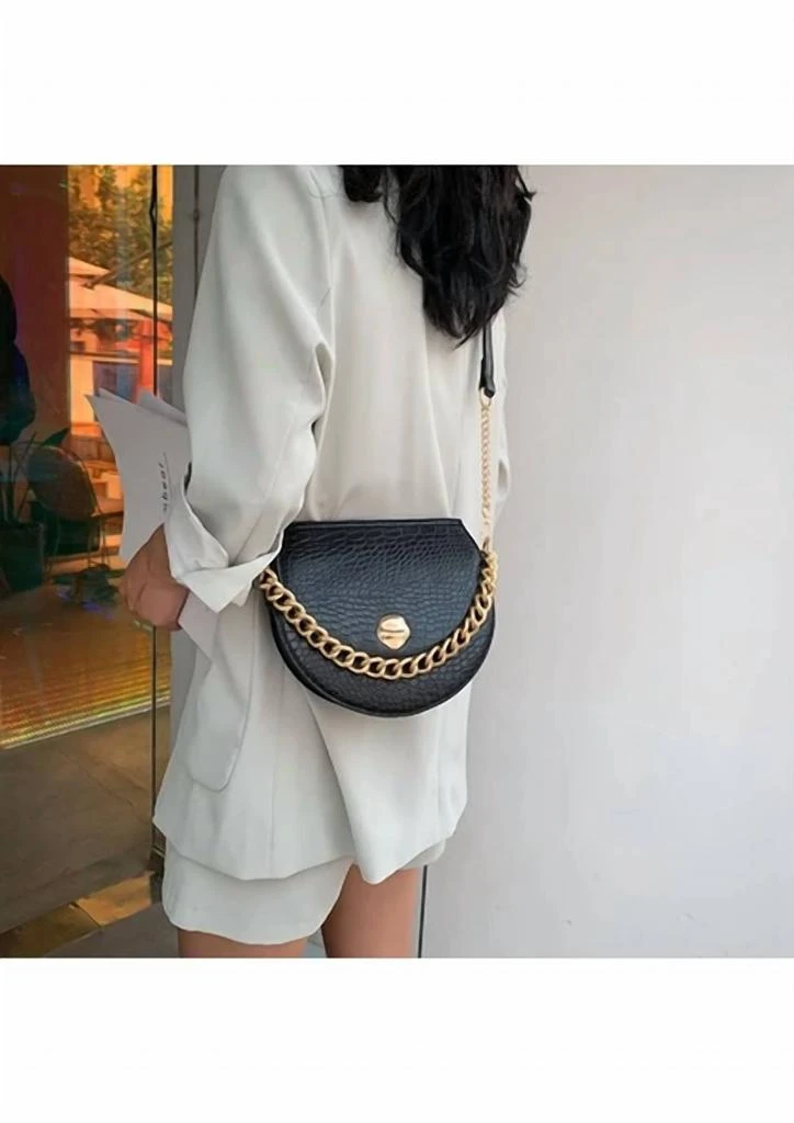 Bags-2-Slay Bags-2-Slay - Women's Mini Gold Chain Round Bottom Crossbody 4