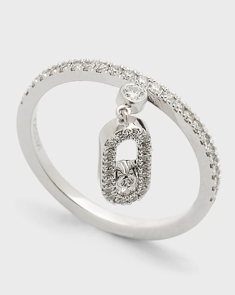 Messika MOVE UNO 18K WHITE GOLD PAVÉ DROP DIAMOND RING 3