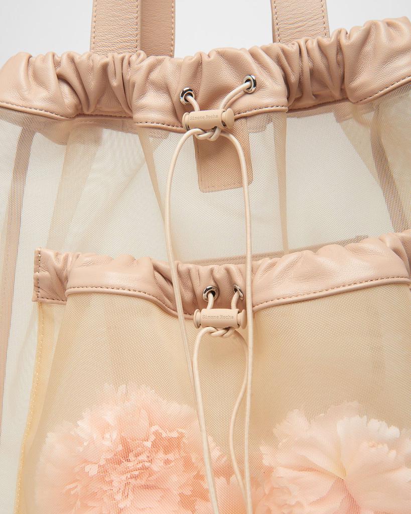 Sheer Stuffed Carnation Pocket Tote Bag – On Sale Now with