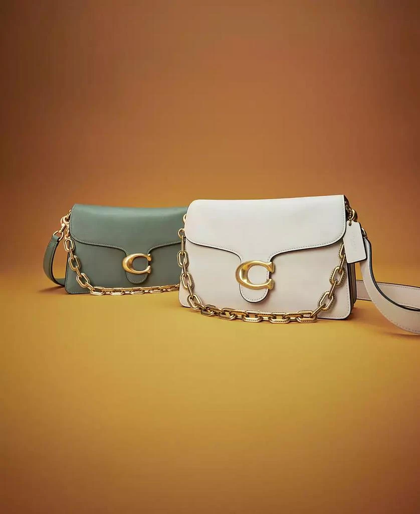 Coach Chain Tabby Medium Leather Shoulder Bag 7