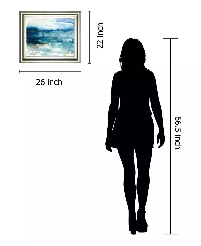 Classy Art Ocean Break I by Carol Robinson Framed Print Wall Art, 22" x 26" 3