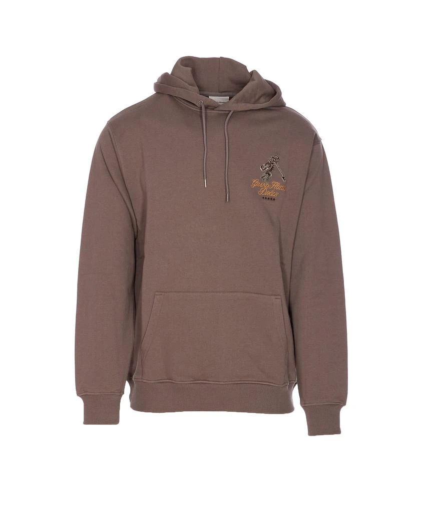 Drôle de Monsieur Drôle de Monsieur Logo Embroidered Drawstring Hoodie 1