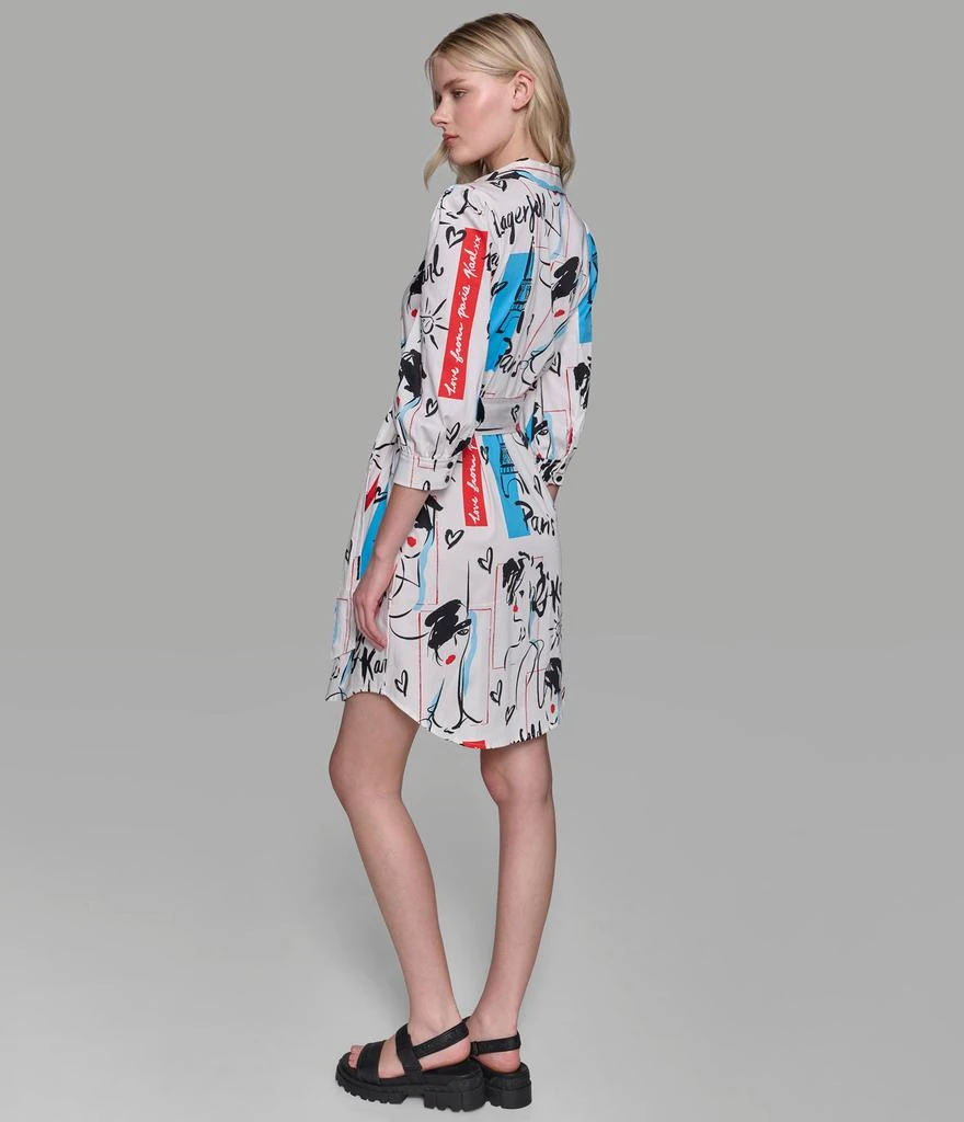Karl Lagerfeld Paris SKETCH PRINT SHIRT DRESS 2