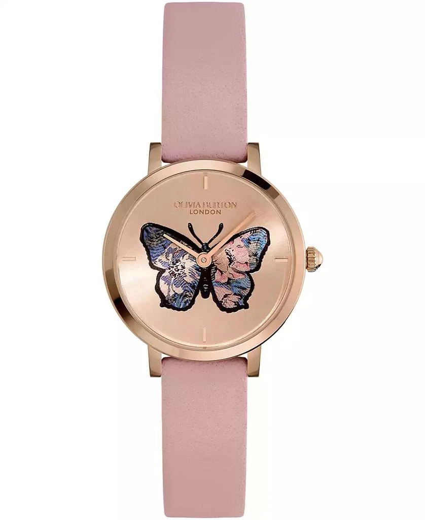 Olivia Burton Women's Signature Butterfly Rose Gold-Tone Stainless Steel Mesh Watch 1