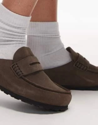 Birkenstock Birkenstock Naples wrapped loafer in concrete grey suede 3