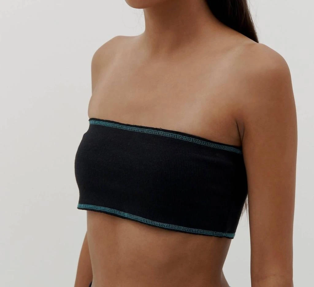 Bassike Slim Rib Bandeau In Black 2
