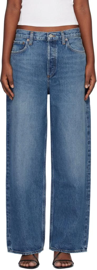 AGOLDE Blue Low Slung Baggy 30.5" Jeans 1