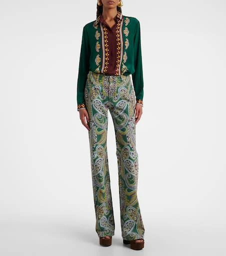 ETRO Paisley high-rise bootcut jeans 7