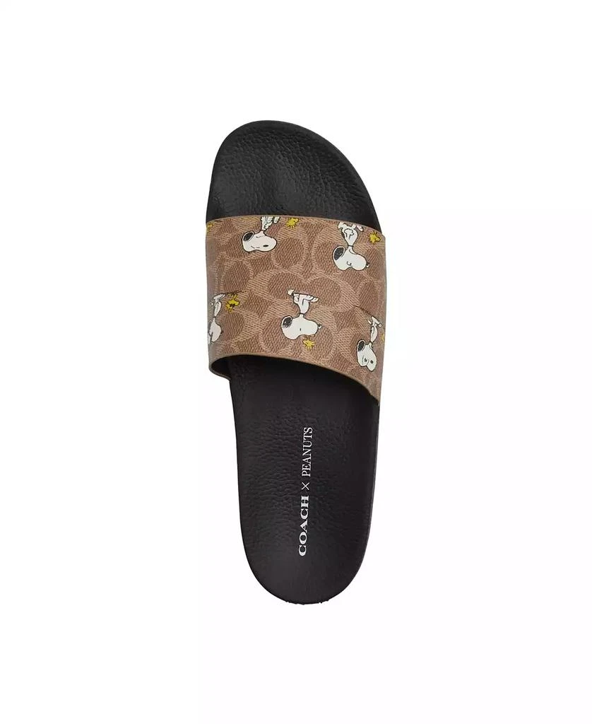 Coach X Peanuts Men's Signature Canvas Snoopy Print Pool Slide 4