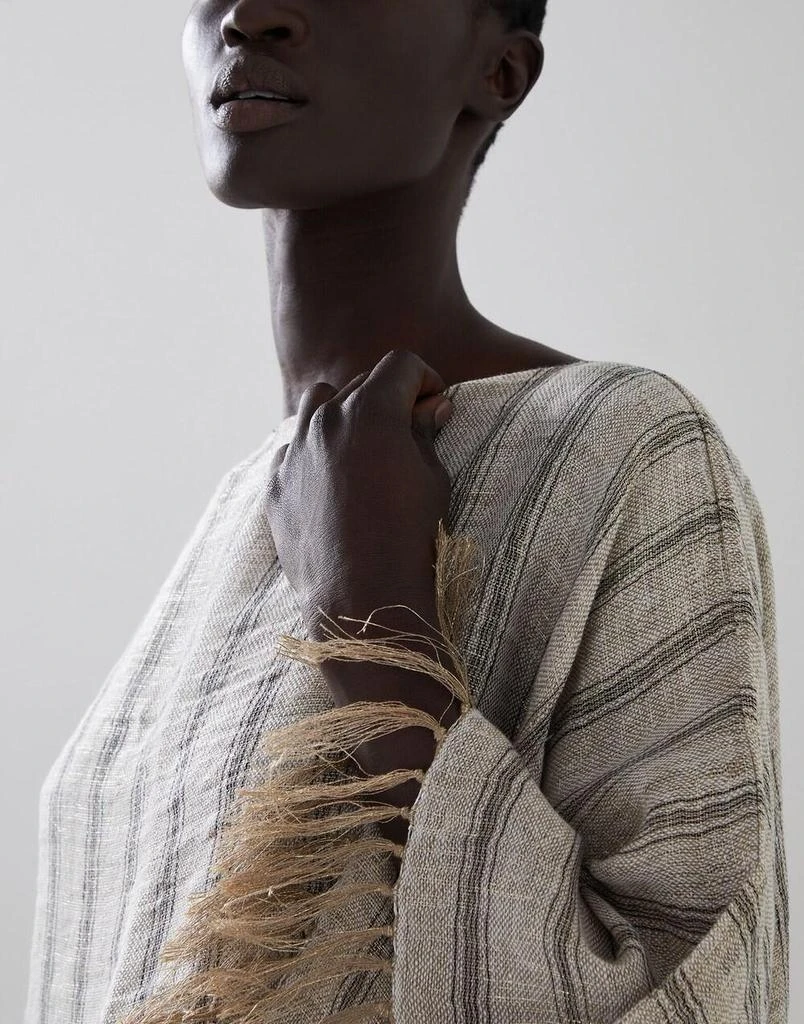 Brunello Cucinelli Linen Women
s Poncho 2