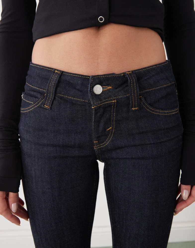 Cheap Monday Cheap Monday Booty Bei stretch low rise bootcut jeans in blue rinse 4