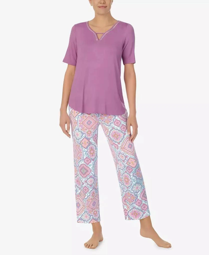 Ellen Tracy Women's Short Sleeve 2 Piece Pajama Set 1
