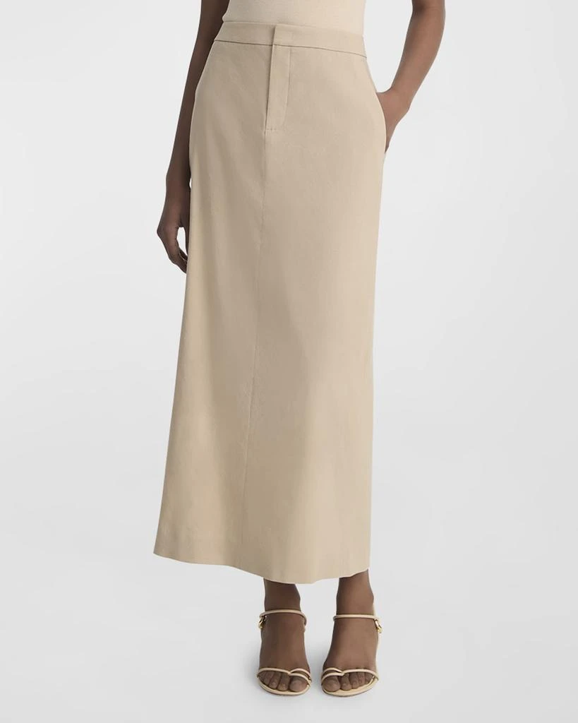 Vince Mid-Rise Linen-Blend Maxi Skirt 1