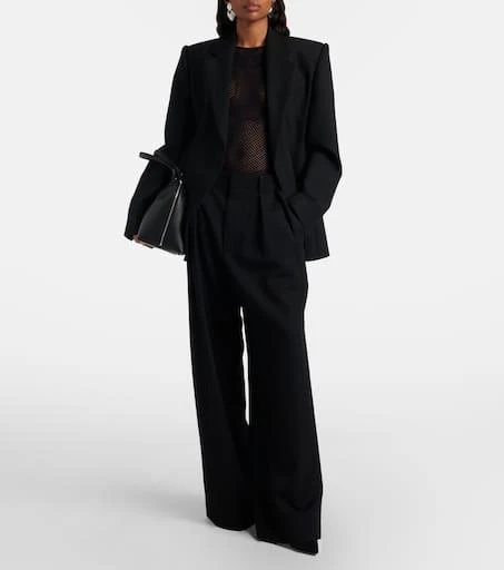 WARDROBE.NYC Open-knit wool-blend bodysuit 2