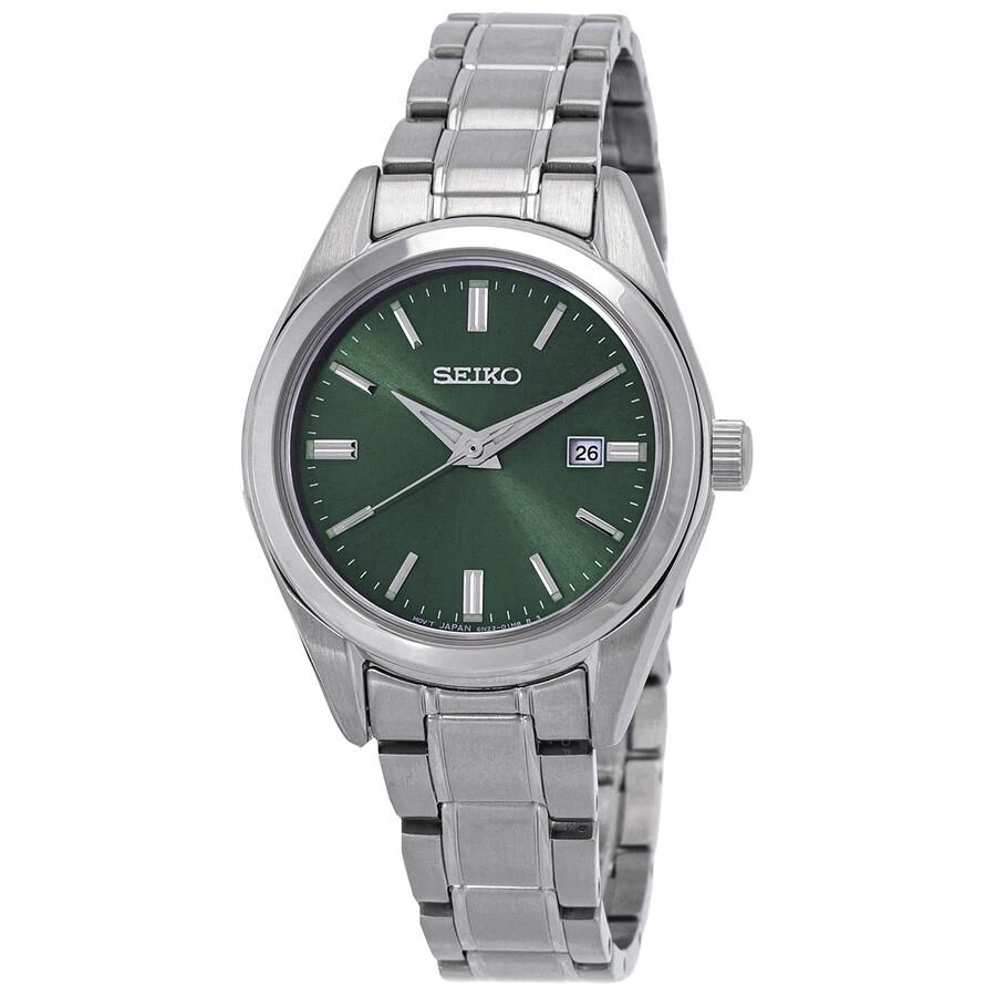 Seiko Essentials Quartz Green Dial Ladies Watch SUR533 1