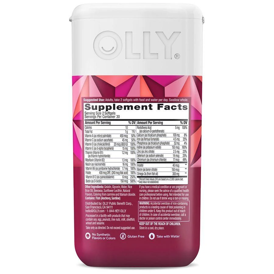 OLLY Ultra Women's Multi Softgels Unflavored 2