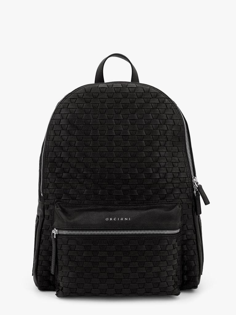 ORCIANI Suede backpack with interwined motif